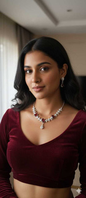 ICG Alloy Platinum Rose Gold Jewellery Set(Pack of 1)