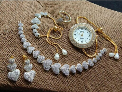 M Creation Alloy Gold-plated Gold Jewellery Set(Pack of 1)