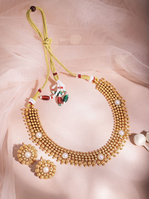 RUBANS Brass Gold-plated Gold Jewellery Set(Pack of 1)