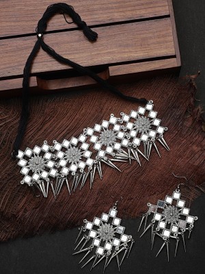 Ruhi Oxidised Silver Silver Jewellery Set(Pack of 1)