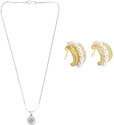 asthacollection Stone White, Gold Jewellery Set(Pack of 1)