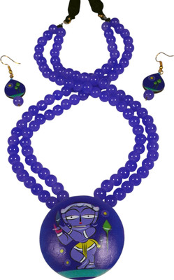 Organic Alankaar Wood Brown Jewellery Set(Pack of 1)