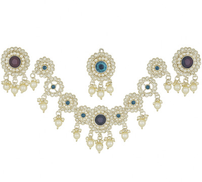 shubhB Alloy Silver Blue Jewellery Set(Pack of 1)