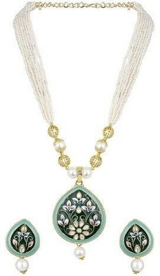 DD JEWELS Alloy Gold-plated Green Jewellery Set(Pack of 1)
