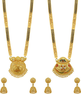 Dressberry Brass Gold-plated Gold Jewellery Set(Pack of 2)