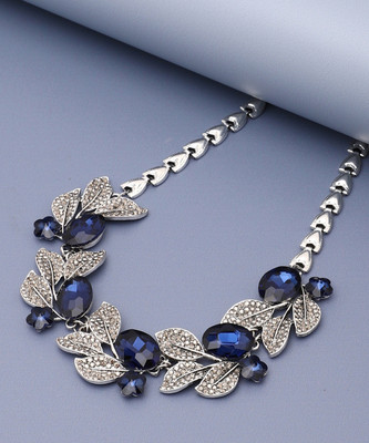 SOHI Alloy Silver Blue Jewellery Set(Pack of 1)