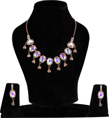 Grotrendz Alloy Rose Gold Jewellery Set(Pack of 1)