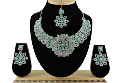 VATSALYA creation Alloy Gold-plated Green Jewellery Set(Pack of 1)