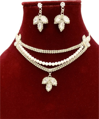 Vacker Alloy Silver Silver Jewellery Set(Pack of 1)