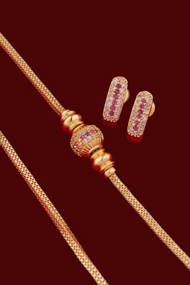 VR Fashion HUB Copper Gold-plated Multicolor Jewellery Set(Pack of 1)