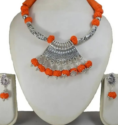 MS Creation Alloy Brass Silver Jewellery Set(Pack of 2)