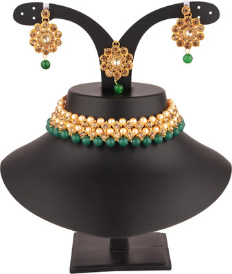 AMHRIK IMITATION Alloy Green Jewellery Set(Pack of 1)