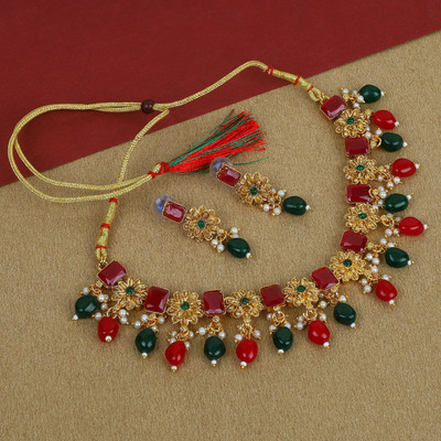 Amrruttam Alloy Gold-plated Multicolor Jewellery Set(Pack of 1)