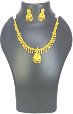 SONI DESIGNS Brass Gold-plated Gold Jewellery Set(Pack of 1)