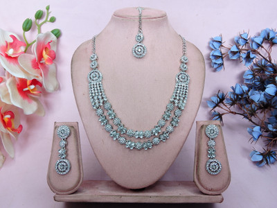 VATSALYA creation Alloy White Jewellery Set(Pack of 1)