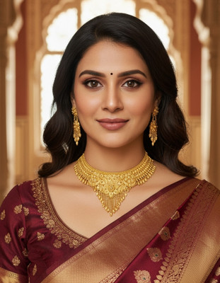 Shriji Collection Metal Gold-plated Gold Jewellery Set(Pack of 3)