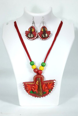 ADRIZA'S Terracotta Orange Jewellery Set(Pack of 1)