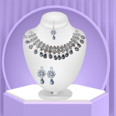 MKT Fashion Stone Silver Jewellery Set(Pack of 1)