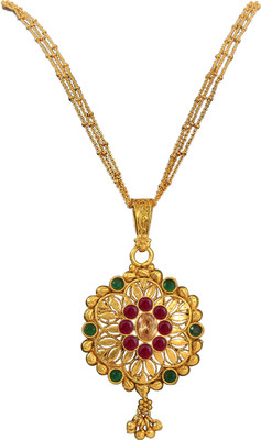 TAP Fashion Copper Gold-plated Gold, Green, Red Jewellery Set(Pack of 3)