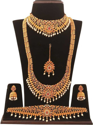 Nagneshi Art Alloy Gold-plated Multicolor Jewellery Set(Pack of 1)