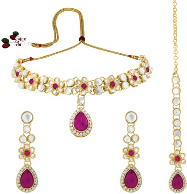 CATALYST Alloy Gold-plated Pink, White Jewellery Set(Pack of 1)