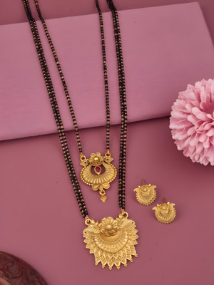 Seora Alloy Gold-plated Gold Jewellery Set(Pack of 4)