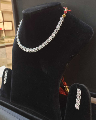 sayani gold & diamond Copper Silver Jewellery Set(Pack of 1)