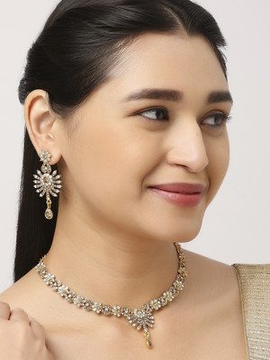 VATSALYA creation Alloy Gold-plated Gold Jewellery Set(Pack of 1)