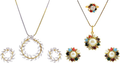 Velvet Jewelz Alloy Multicolor Jewellery Set(Pack of 2)
