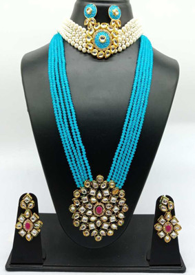 CATALYST Alloy Gold-plated Blue Jewellery Set(Pack of 1)