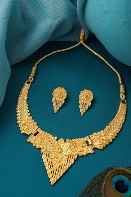 JS ENTERPRISE Alloy Gold-plated Gold Jewellery Set(Pack of 1)