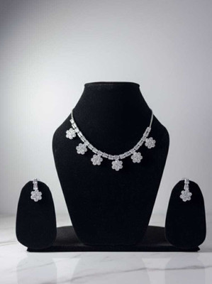 vijesh Alloy Silver White Jewellery Set(Pack of 10)