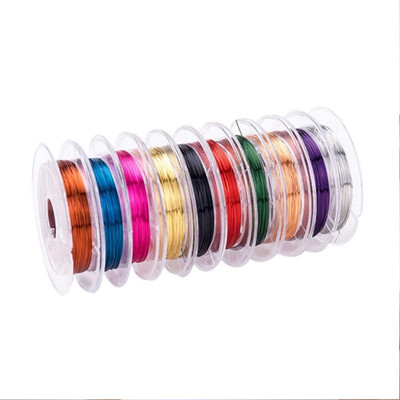 KRAFTMASTERS Jewellery Making wire for Beading Jewelry Wire Pack Of 10 Rolls (Random Color) Jewelry Design Template(Pack of 10)