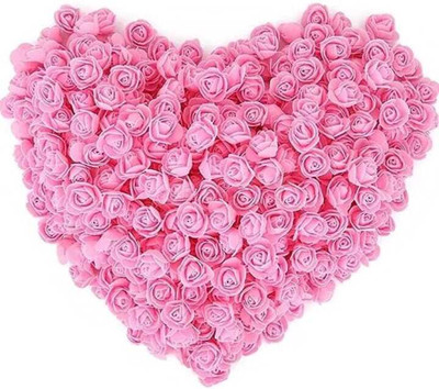 DENICRAAS Artificial pink foam roses Jewelry Design Template(Pack of 100)