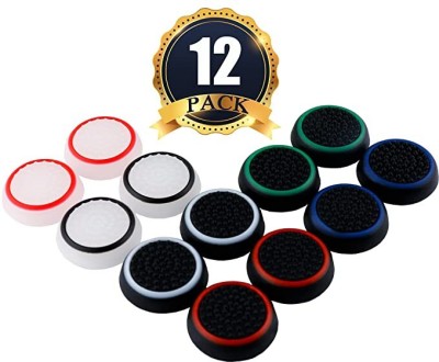 mil9us 6 Pairs/12PCS Silicone Thumb Grips/Analog Controller Joystick Button Covers/Caps  Joystick(Multicolor, For Xbox One, PS4, PS3, PS2)