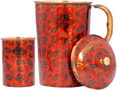 INDIAN ART VILLA IAV-CCB-DW-1194-4-1 Jug Glass Set(Copper)