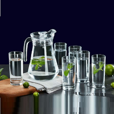 Sarsawal Italian Premium 6 Pieces and 1 Water Juice Set Combo Jug Glass Set(Glass)