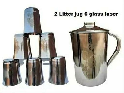 sdme SMDE Steel Jug Glass Set 7pcs Jug Glass Set(STAINLESS STEEL)