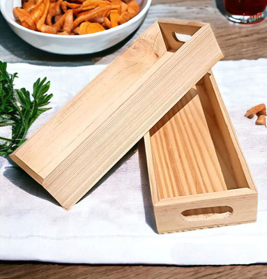 SWH AD 997 Glass Tray Set(Wooden)