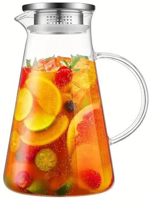 Red-Rubby 1.8 L Borosilicate Glass Water Jug