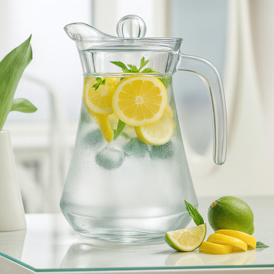 LELART 1.8 L Glass Water Jug