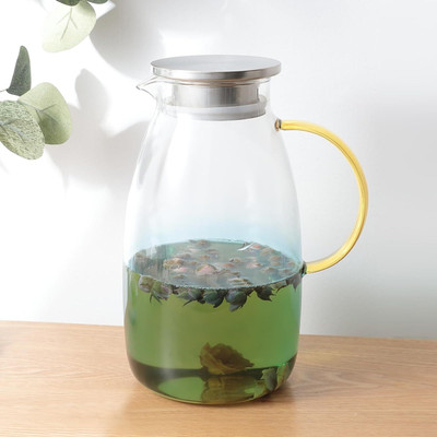 KUBER INDUSTRIES 2.1 L Borosilicate Glass Water Jug