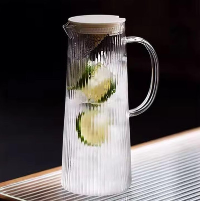 M T BROTHERS 1.3 L Borosilicate Glass Kettle Jug