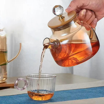 Avastro 1 L Borosilicate Glass Kettle Jug