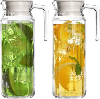 SMILERRY 1.1 L Glass Water Jug