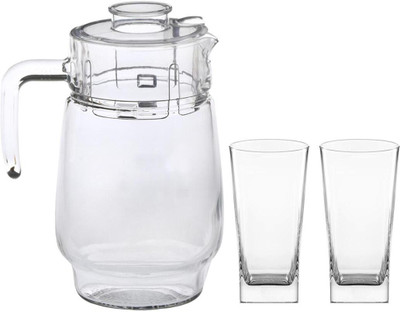 Somil Versatile Transparent Jug & 2 Glass Set for Beverage Service - B3 Jug Glass Set(Glass)