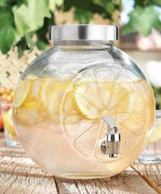 Armin Glass Cold Water Mason Jar Dispenser Mason Jar Glass Pitcher with tap Bottom Loading Water Dispenser