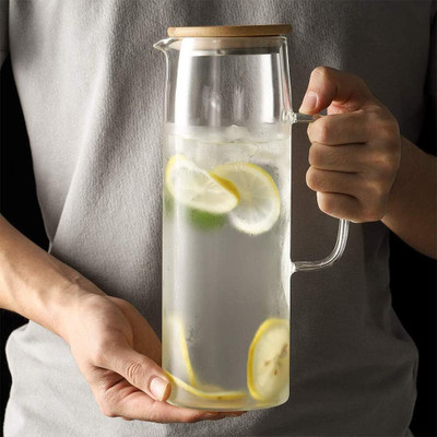 M T BROTHERS 1.3 L Borosilicate Glass Kettle Jug