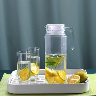 RUTVIHK 1.1 L Glass Water Jug