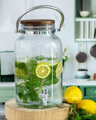 merdwal Glass Milk Container  - 5500 ml(Clear)